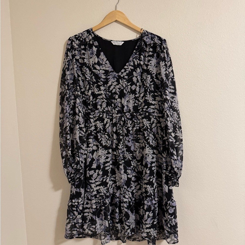 Estelle Chic Floral Long Sleeve Dress